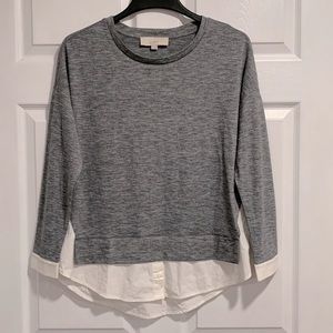 Ann Tayler Loft Layered-Look Women Long Sleeve Top• Size M
